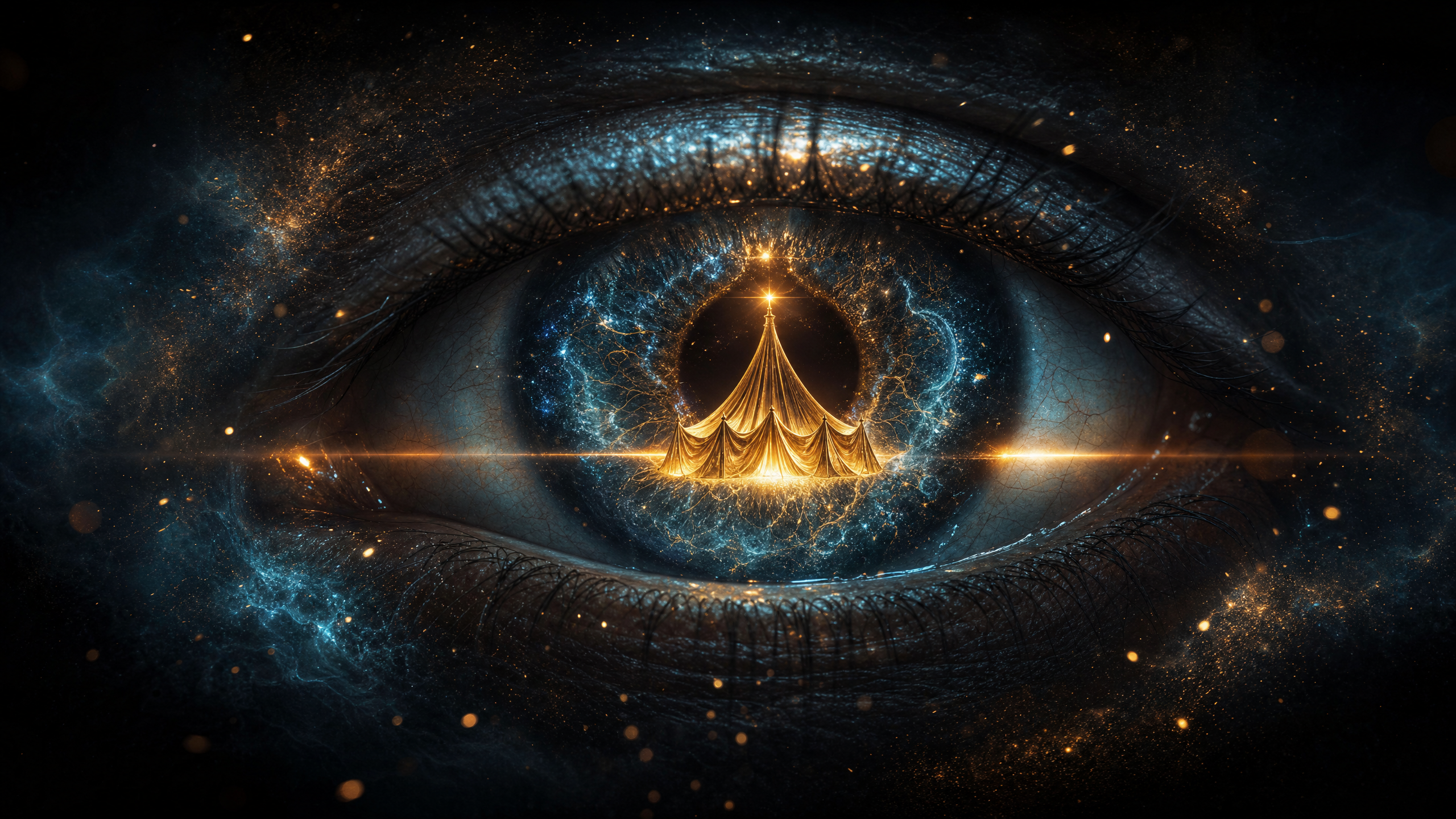 Cosmic eye with golden tabernacle